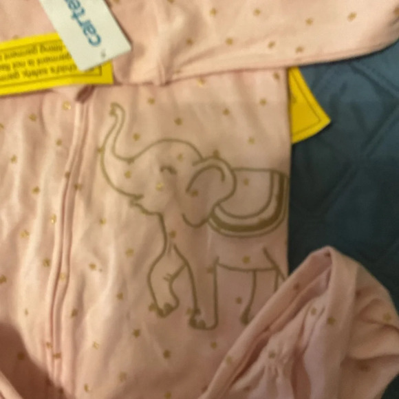 Carters | Toddler 1-Piece Elephant  100% Snug Fit Cotton Footie Pajamas Size 4T - Picture 3 of 5